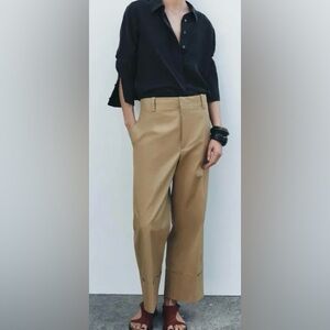 Zara Chino Pants ZW Collection in Beige